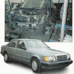 Car before  and after collision